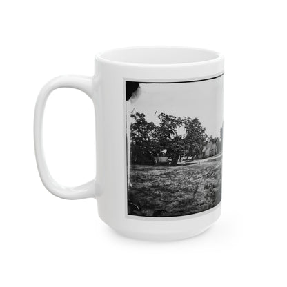 Cold Harbor, Va, Vicinity. W. P. Burnett's House; Tents At Left (U.S. Civil War) White Coffee Mug