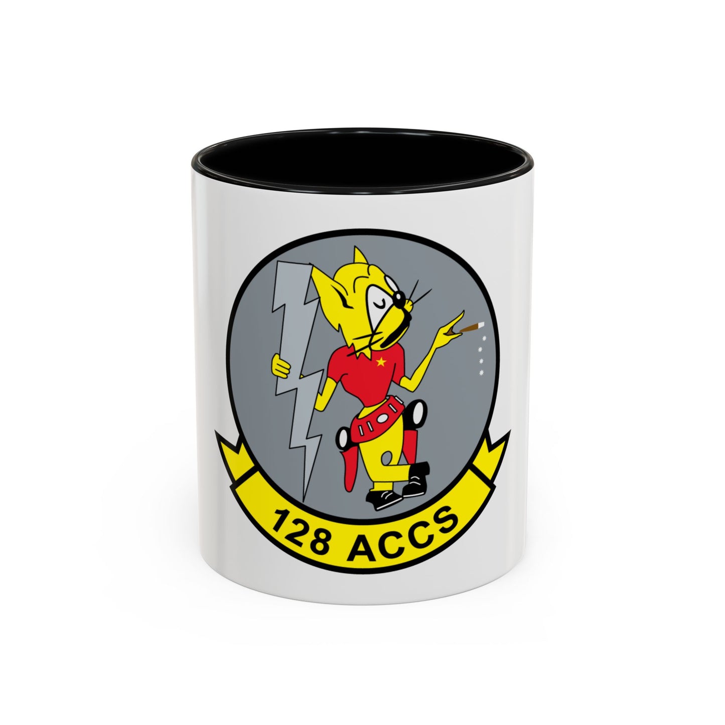 128 ACCS (U.S. Air Force) Accent Coffee Mug