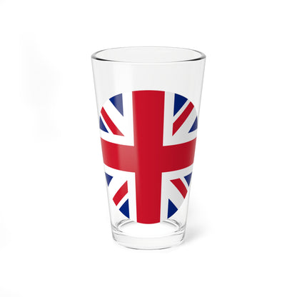 Union Jack 1x1 (United Kingdom) Pint Glass 16oz