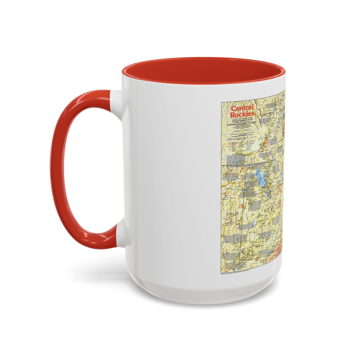 USA - Central Rockies 1 (1984) (Map) Accent Coffee Mug
