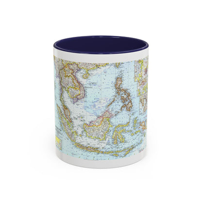 Asia - Southeast (1961) (Map) Accent Coffee Mug