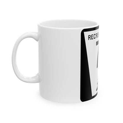 N REC 7B (Nebraska) (Road Sign) White Coffee Mug