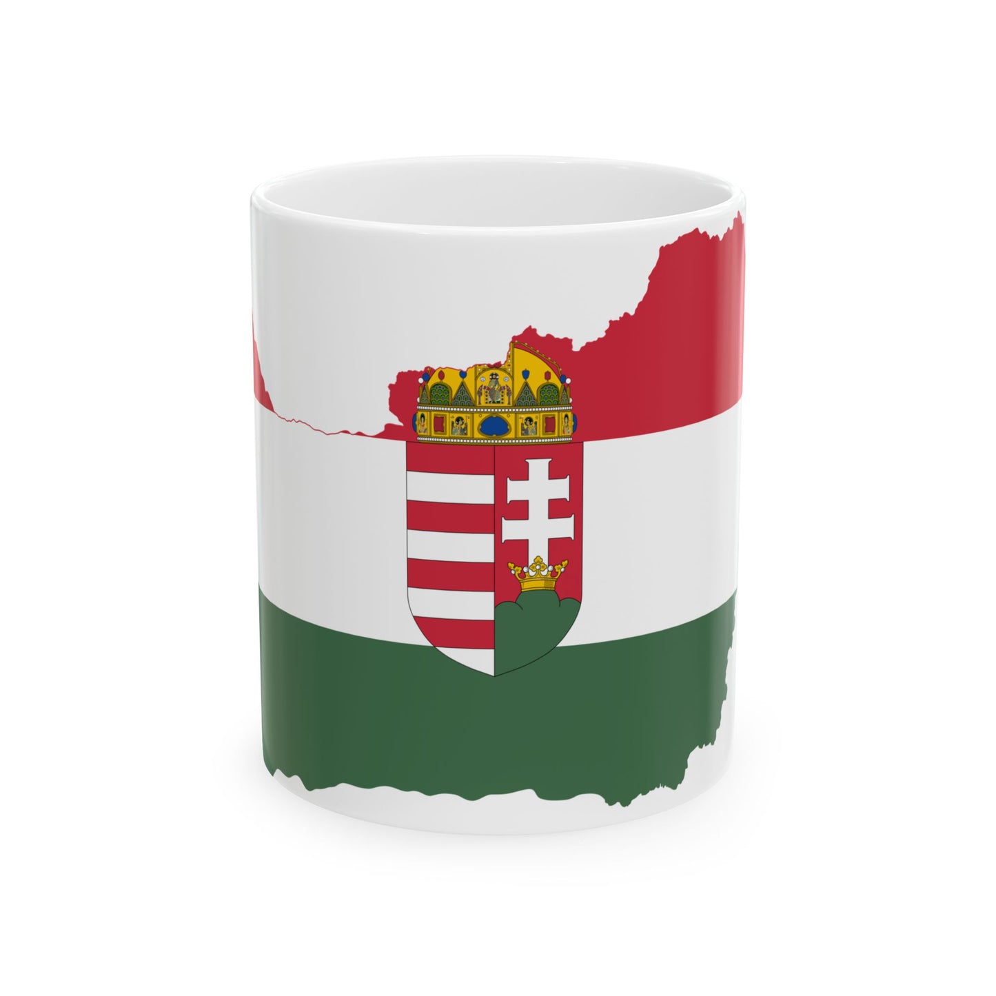 Flag-map of Hungary 1920-1921 (Hungary) White Coffee Mug