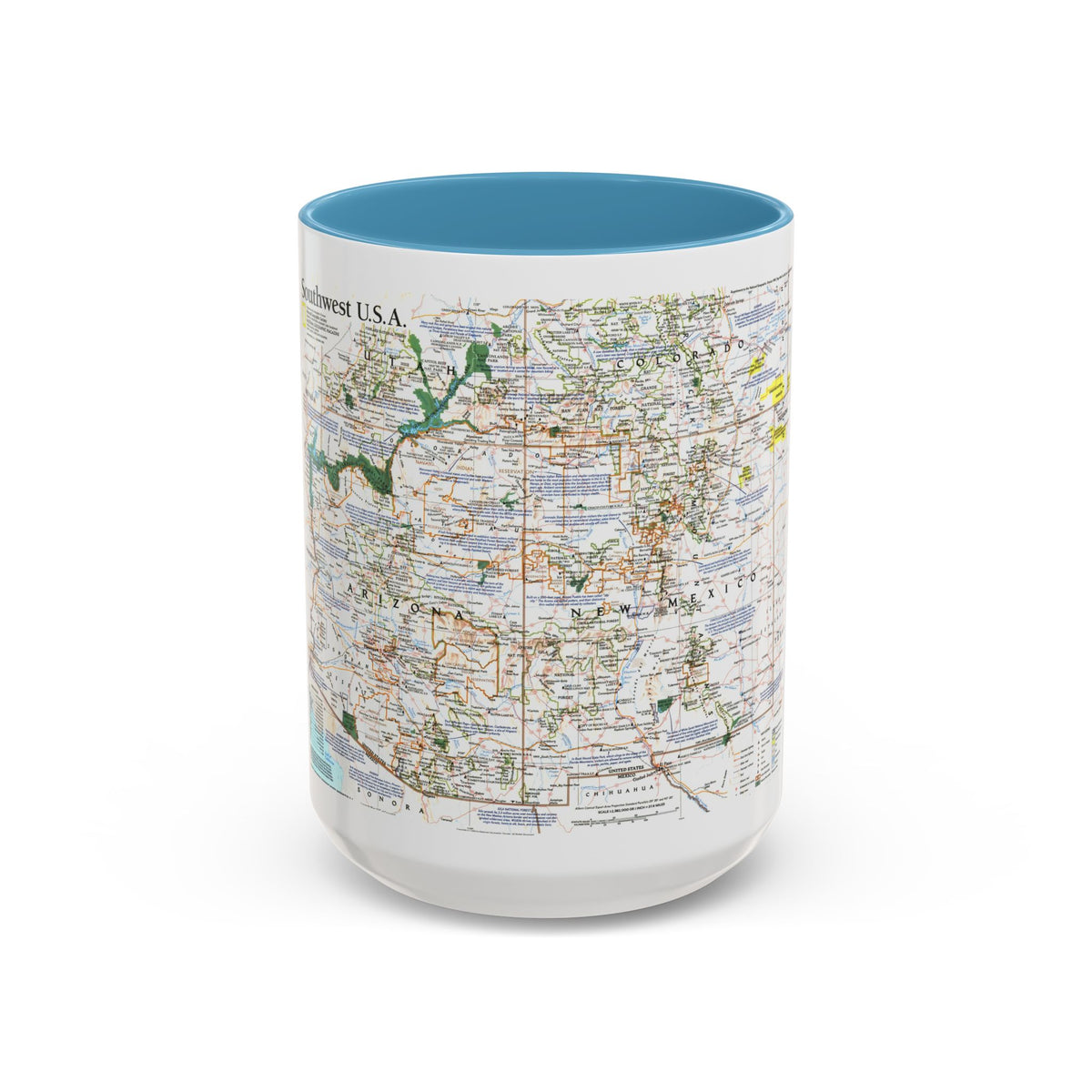 USA - Southwest (1992) (Map) Accent Coffee Mug