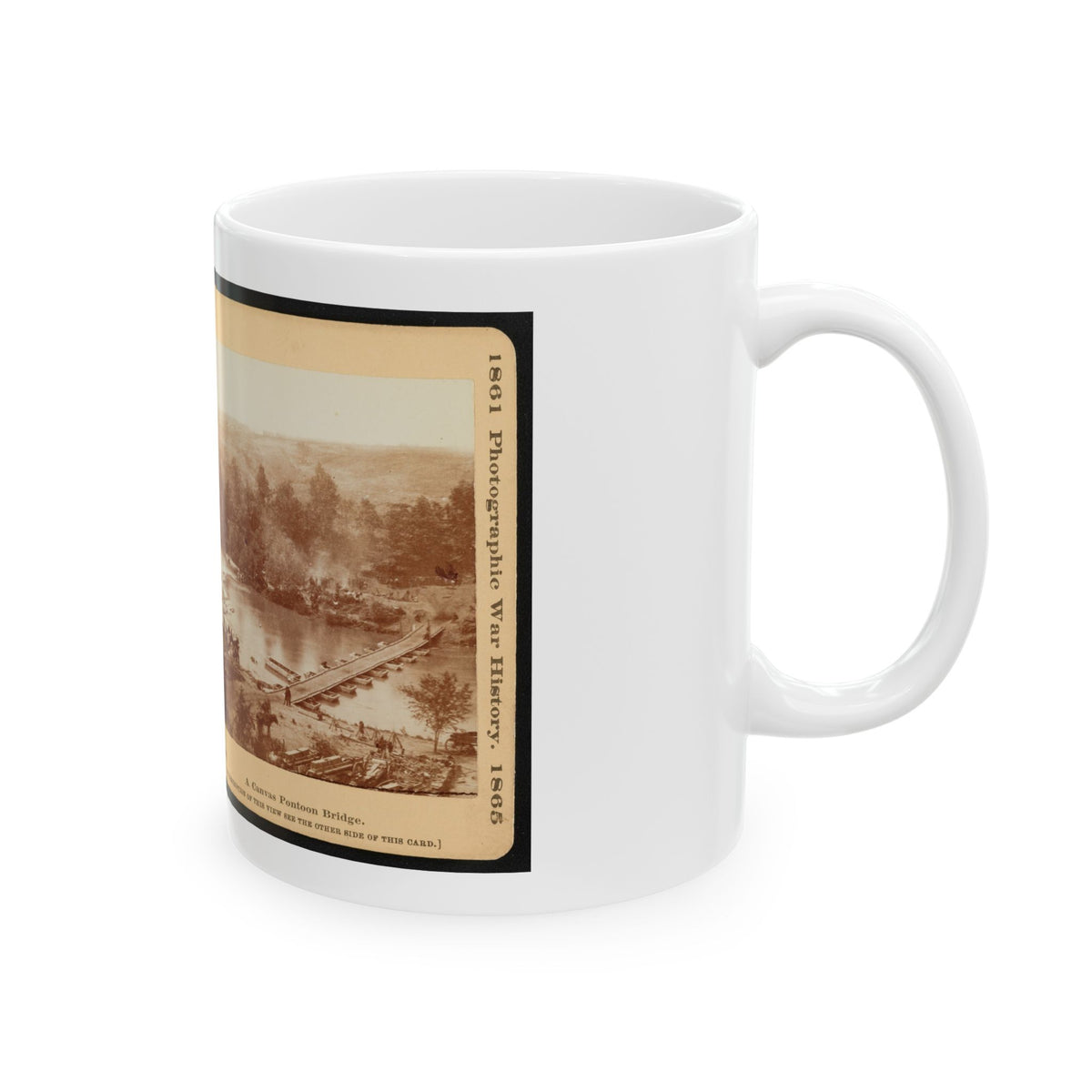 A Canvas Pontoon Bridge (U.S. Civil War) White Coffee Mug