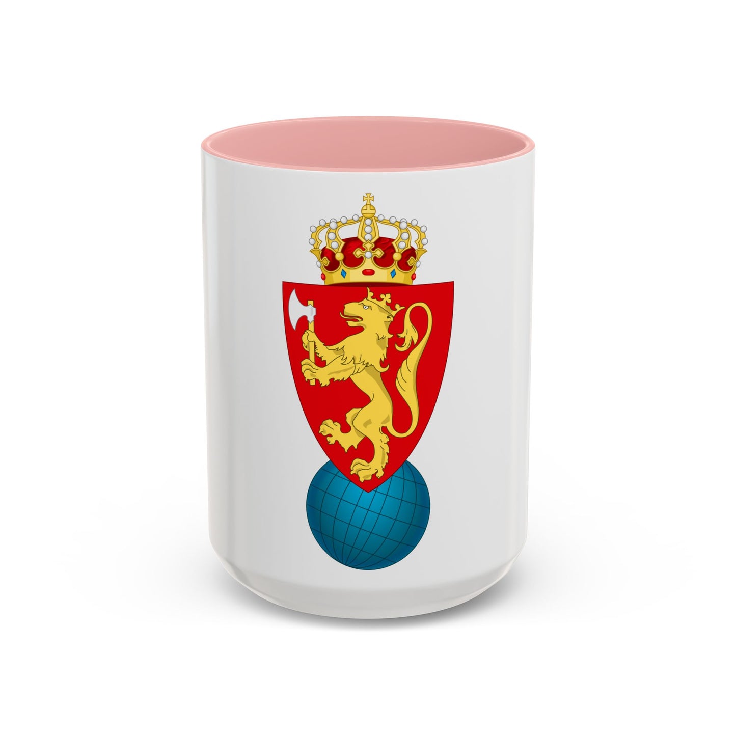 Coat of arms of the Geographical Survey of Norway - Accent Coffee Mug