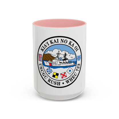 USCGC RUSH WHEC 723 (U.S. Coast Guard) Accent Coffee Mug
