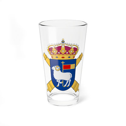 Gotlands artilleriregemente vapen (Sweden) (Coat of Arms) Pint Glass 16oz