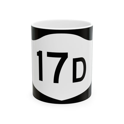 NY-17D (New York) (Road Sign) White Coffee Mug