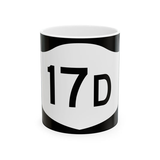 NY-17D (New York) (Road Sign) White Coffee Mug