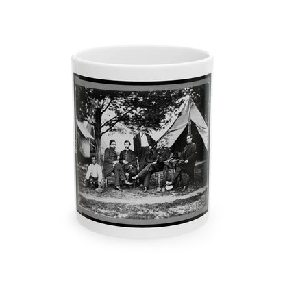 General Napoleon Bonaparte Mclaughlen And Staff Near Washington, D.C. (U.S. Civil War) White Coffee Mug