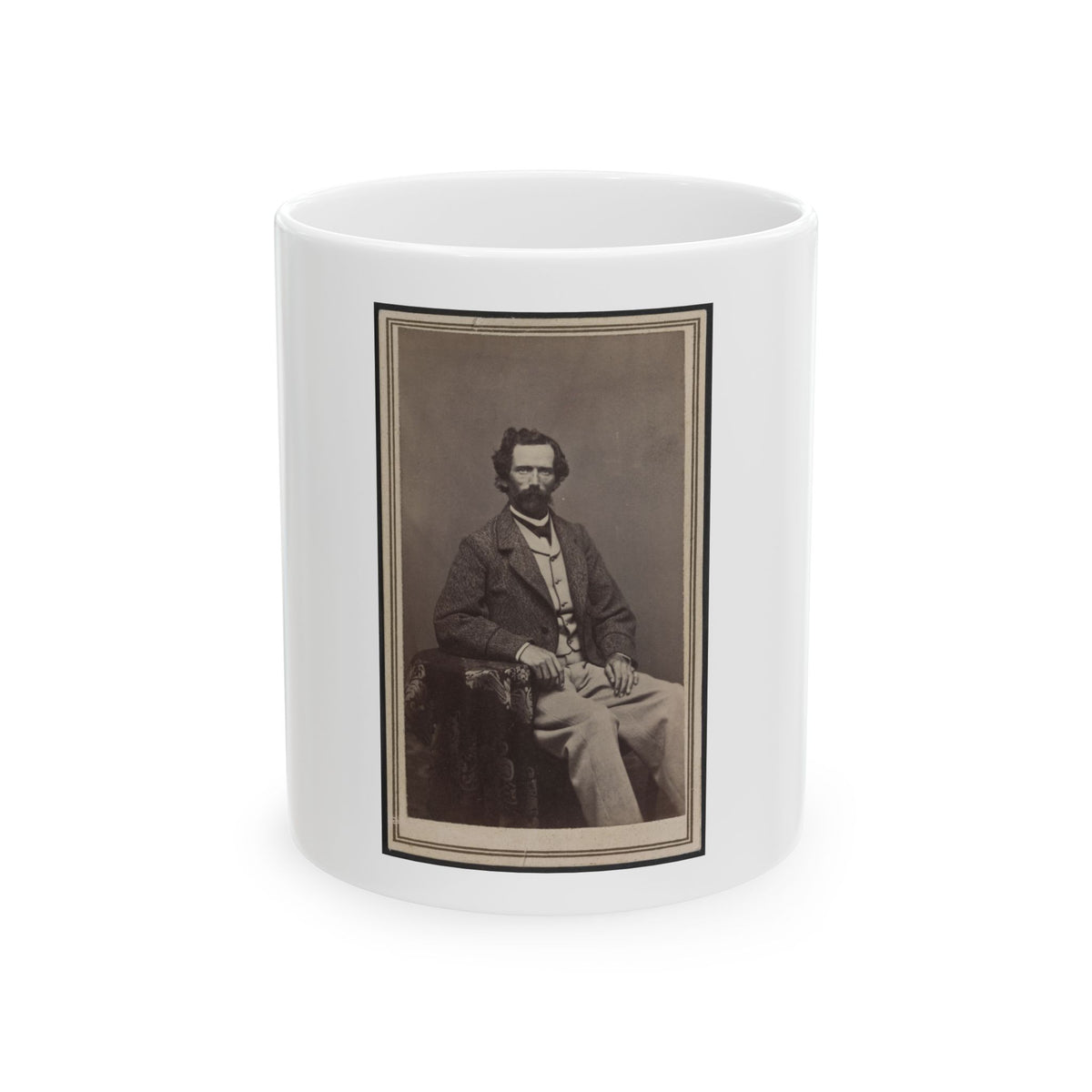 Unidentified Man Seated At Table (U.S. Civil War) White Coffee Mug