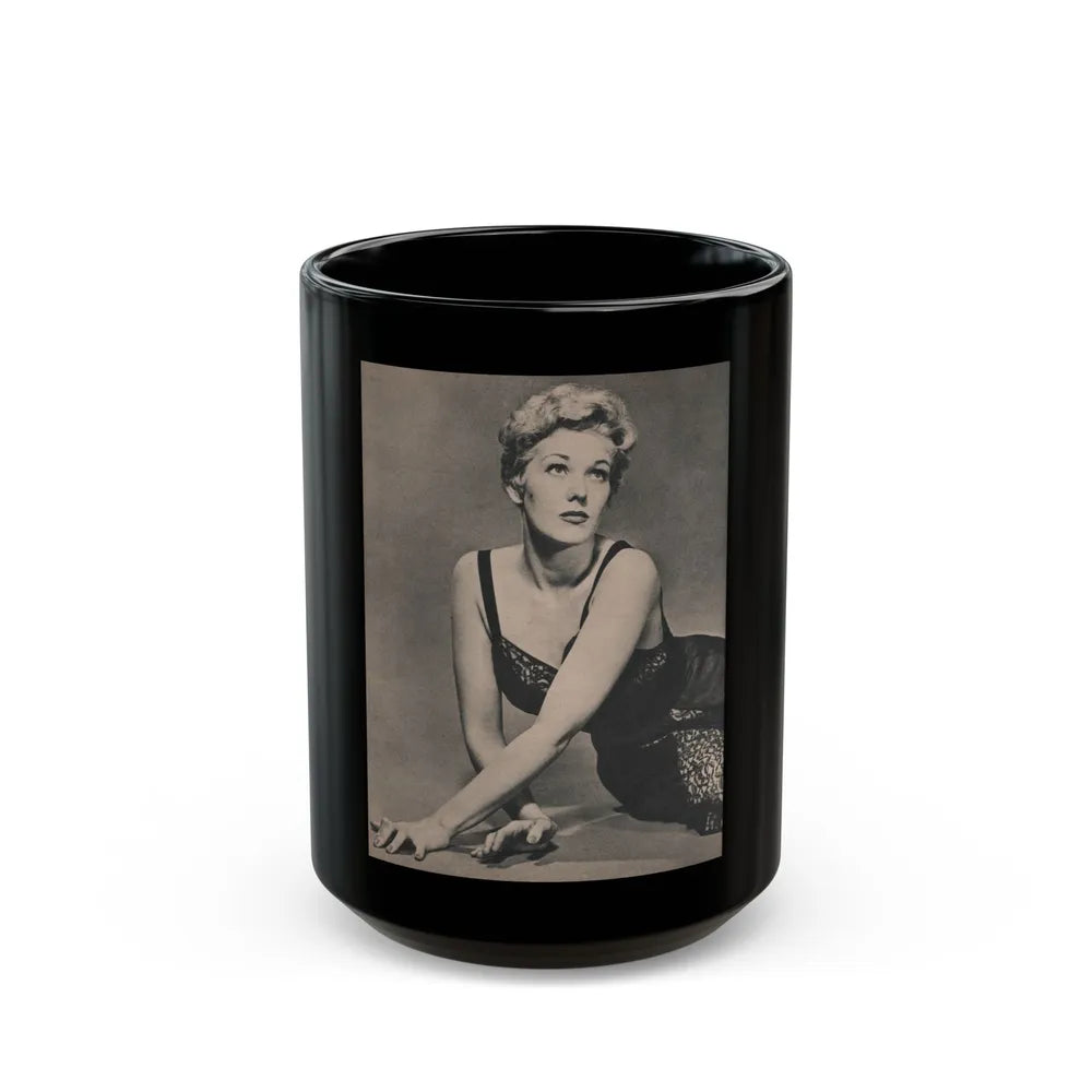 Kim Novak #383 - Fabulous Females Mag. Issue #1 '55 - 1 B&W Photo (Vintage Female Icon) Black Coffee Mug-15oz-Go Mug Yourself