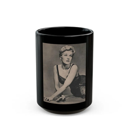 Kim Novak #383 - Fabulous Females Mag. Issue #1 '55 - 1 B&W Photo (Vintage Female Icon) Black Coffee Mug-15oz-Go Mug Yourself