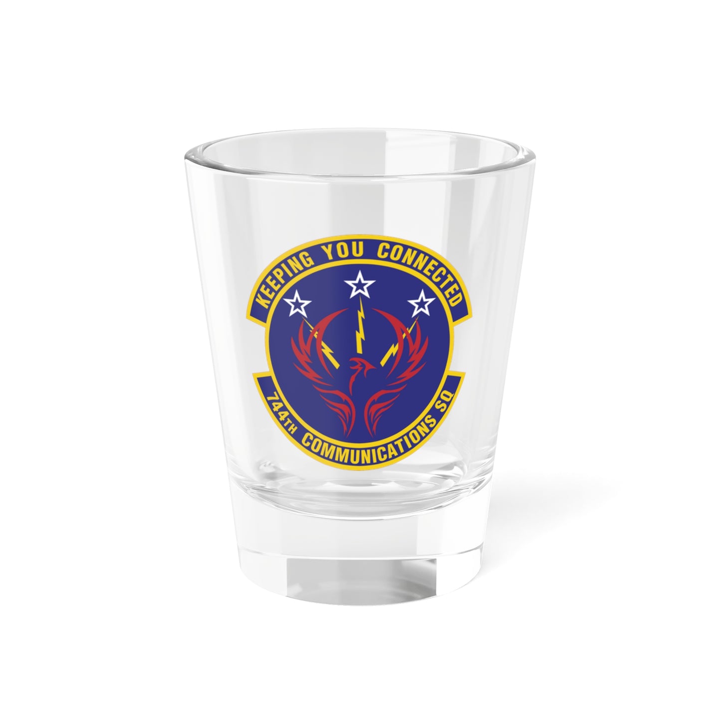 744th Communications Squadron (U.S. Air Force) Shot Glass 1.5oz