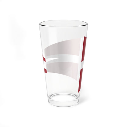 Naval Rank Flag of Denmark - Senior Officer Afloat (Denmark) Pint Glass 16oz