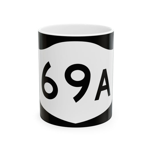 NY-69A (New York) (Road Sign) White Coffee Mug