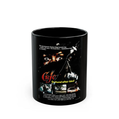 CUJO (DANISH) 1983 Movie Poster - Black Coffee Mug-11oz-Go Mug Yourself