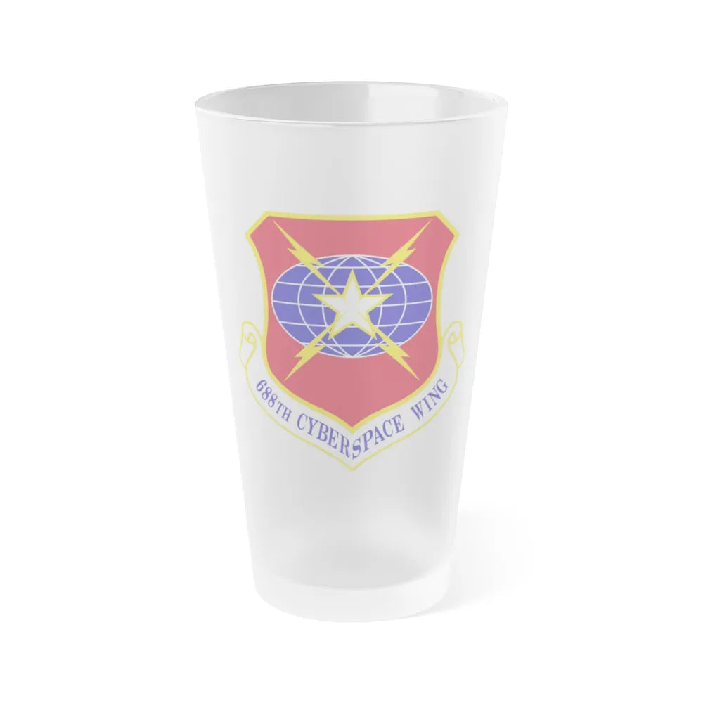 688 Cyberspace Wing ACC (U.S. Air Force) Frosted Pint Glass 16oz-16oz-Frosted-Go Mug Yourself