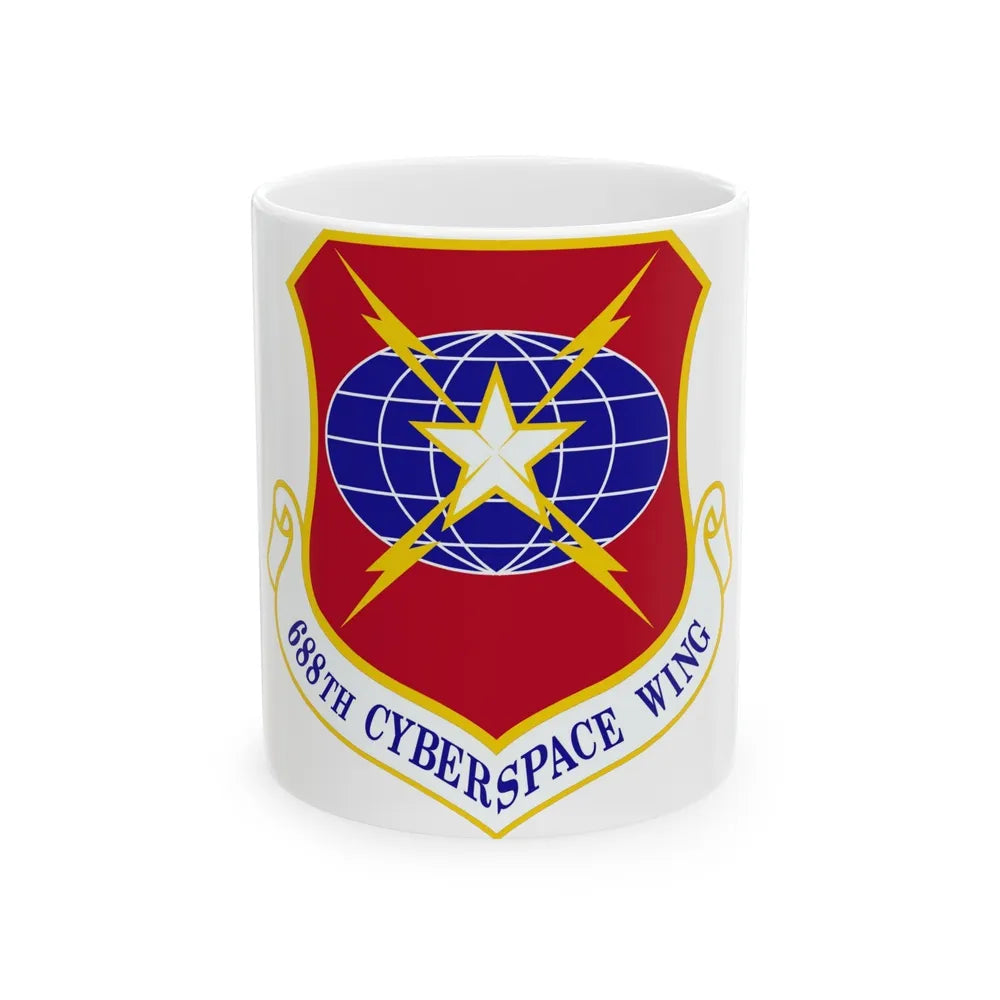 688 Cyberspace Wing ACC (U.S. Air Force) White Coffee Mug-11oz-Go Mug Yourself