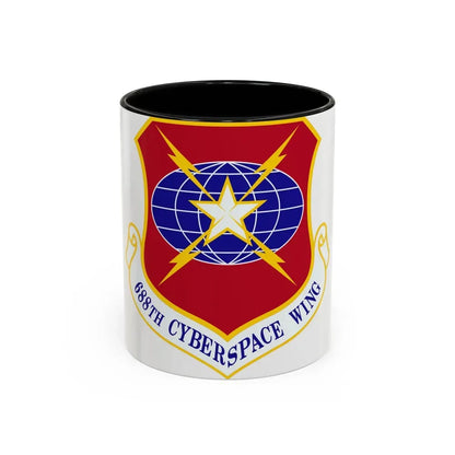 688 Cyberspace Wing ACC (U.S. Air Force) Accent Coffee Mug 11oz Black - Go Mug Yourself