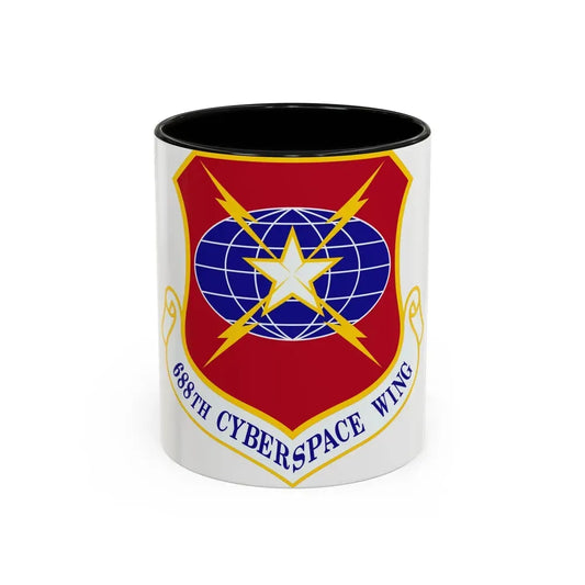 688 Cyberspace Wing ACC (U.S. Air Force) Accent Coffee Mug 11oz Black - Go Mug Yourself
