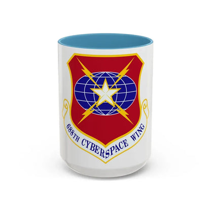 688 Cyberspace Wing ACC (U.S. Air Force) Accent Coffee Mug 15oz Light Blue - Go Mug Yourself