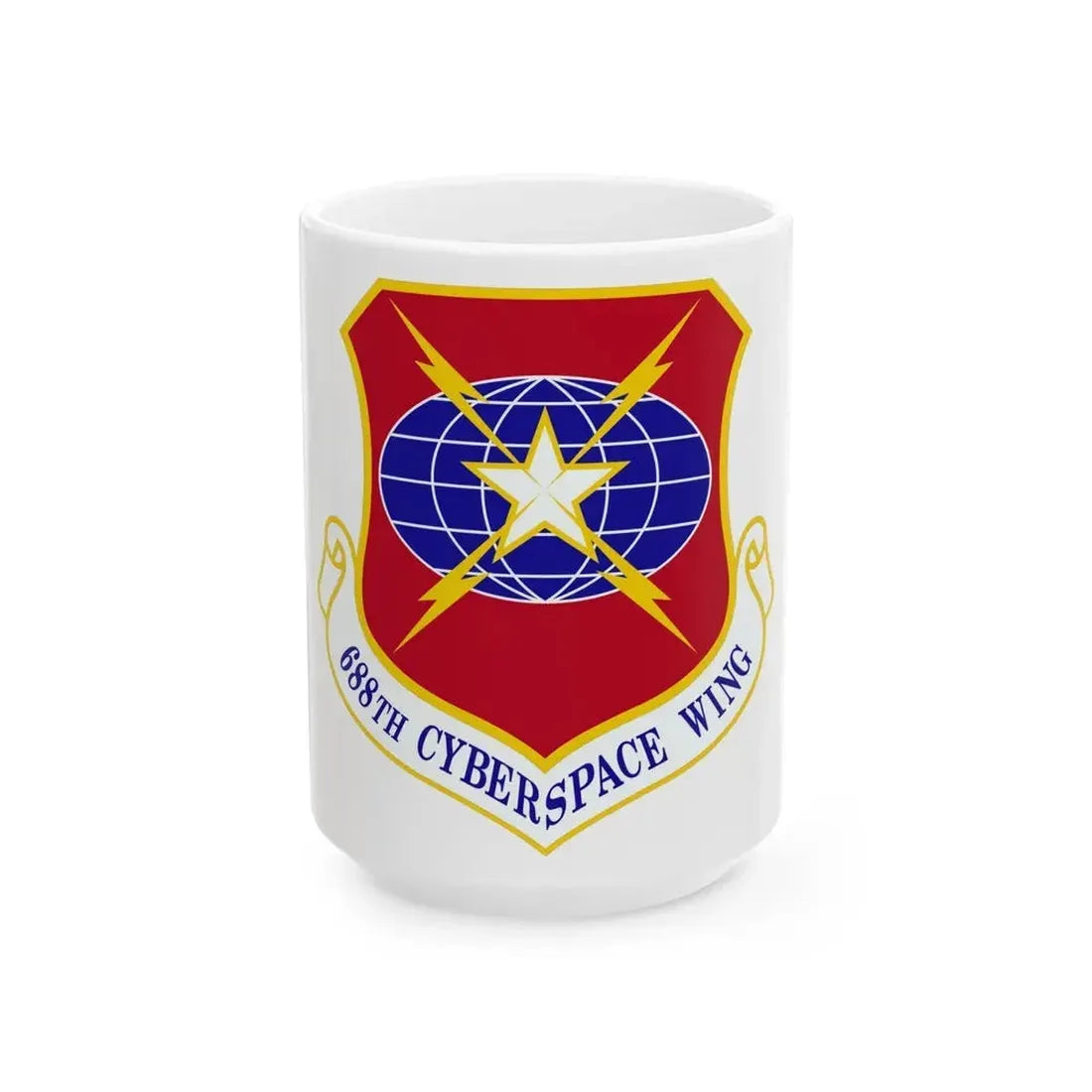 688 Cyberspace Wing ACC (U.S. Air Force) White Coffee Mug 15oz - Go Mug Yourself