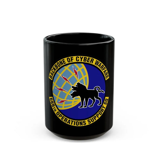 688 Operations Support Squadron ACC (U.S. Air Force) Black Coffee Mug-15oz-Go Mug Yourself