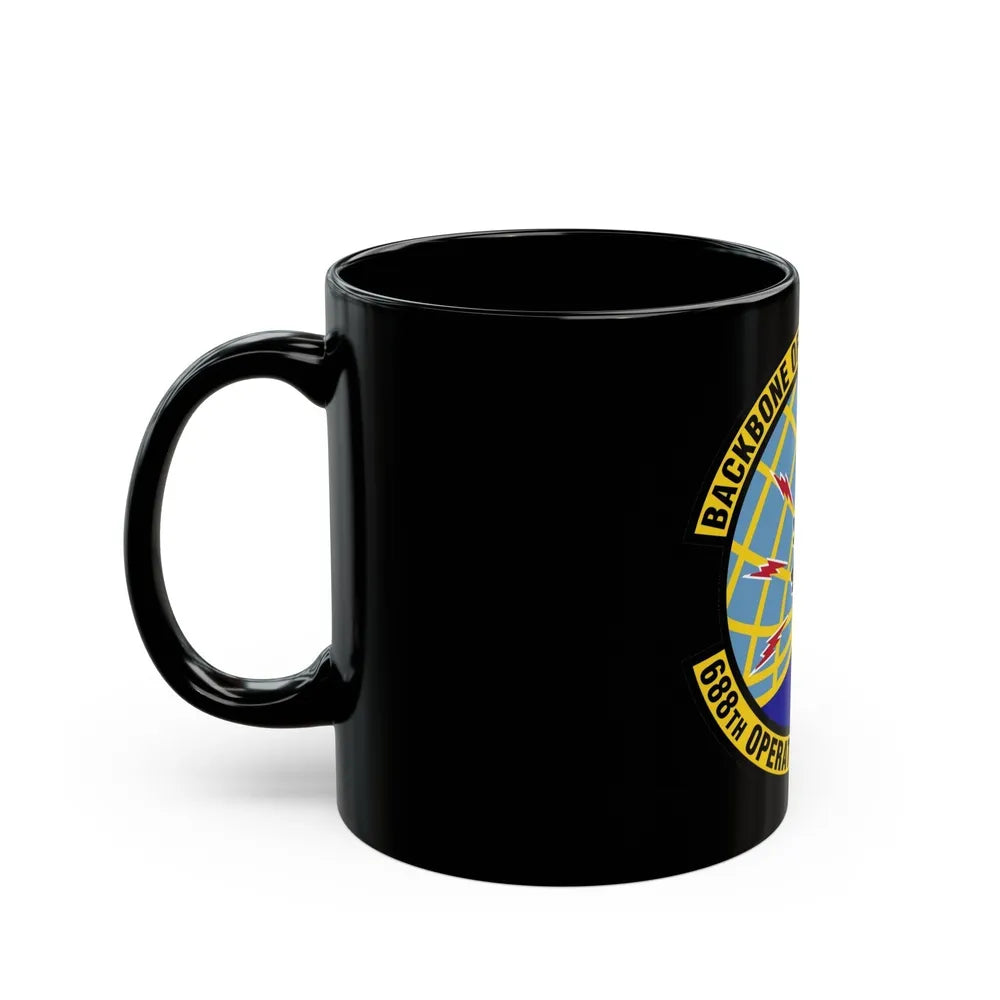 688 Operations Support Squadron ACC (U.S. Air Force) Black Coffee Mug-Go Mug Yourself