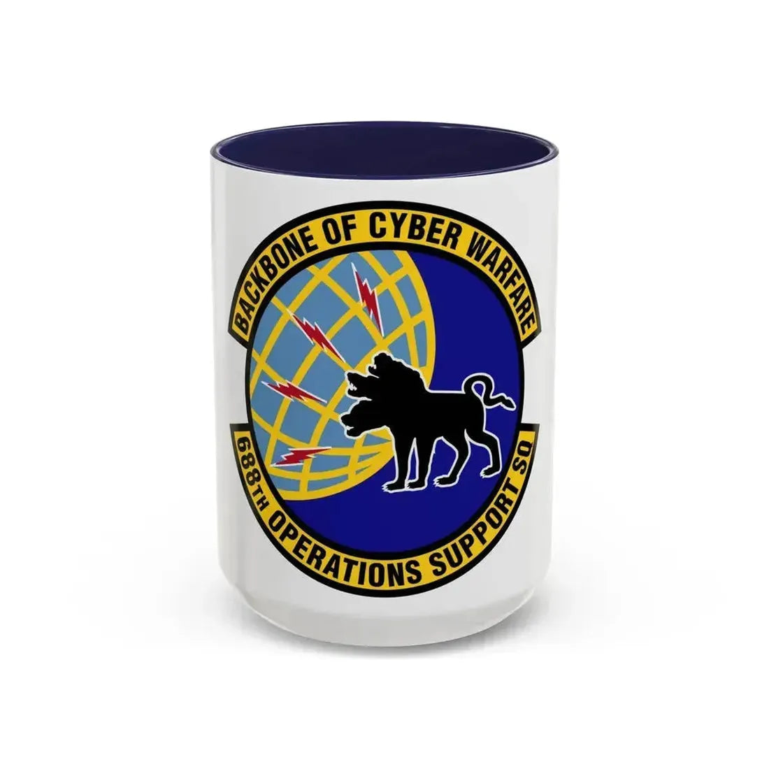 688 Operations Support Squadron ACC (U.S. Air Force) Accent Coffee Mug 15oz Navy - Go Mug Yourself