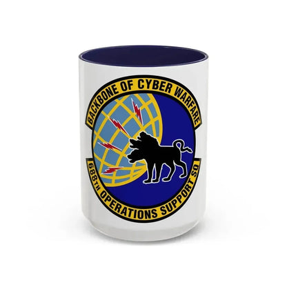 688 Operations Support Squadron ACC (U.S. Air Force) Accent Coffee Mug 15oz Navy - Go Mug Yourself