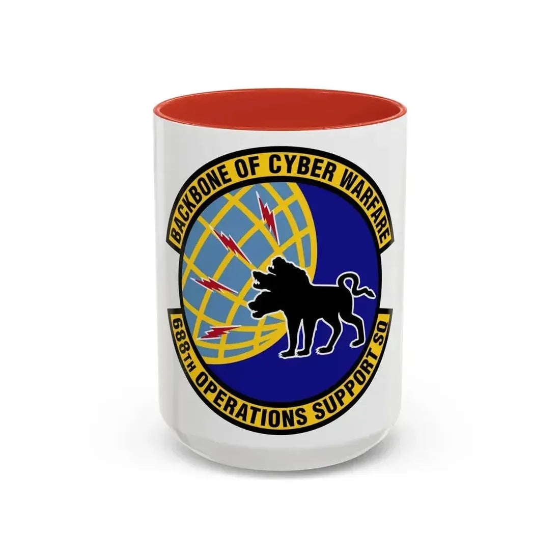 688 Operations Support Squadron ACC (U.S. Air Force) Accent Coffee Mug 15oz Red - Go Mug Yourself