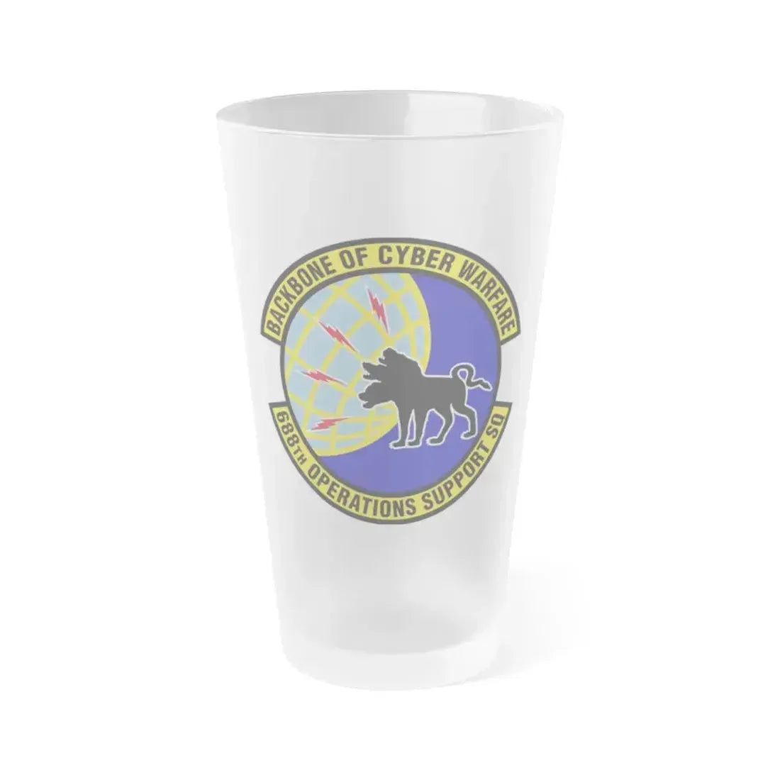 688 Operations Support Squadron ACC (U.S. Air Force) Frosted Pint Glass 16oz 16oz Frosted - Go Mug Yourself
