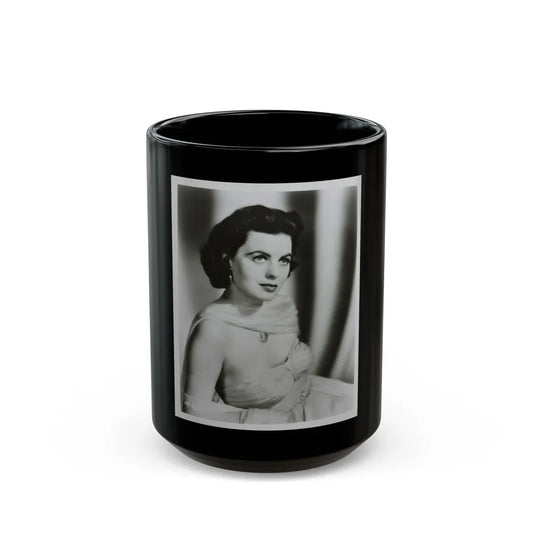 Faith Domergue #219 (Vintage Female Icon) Black Coffee Mug-15oz-Go Mug Yourself