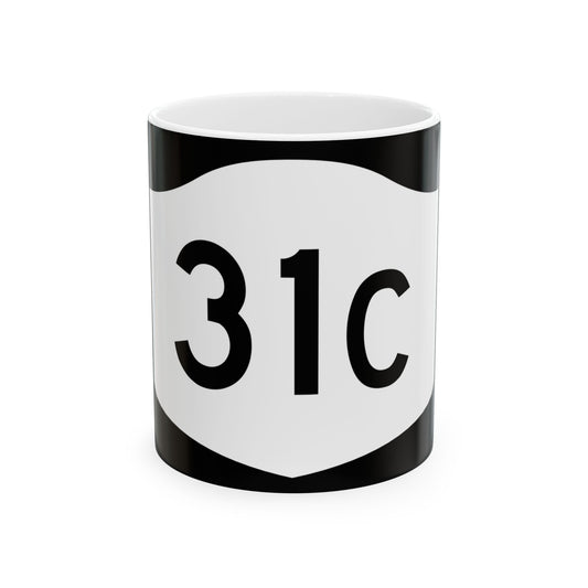 NY-31C (New York) (Road Sign) White Coffee Mug