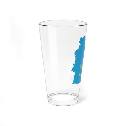 Flag-map of Sumy Oblast (Ukraine) Pint Glass 16oz