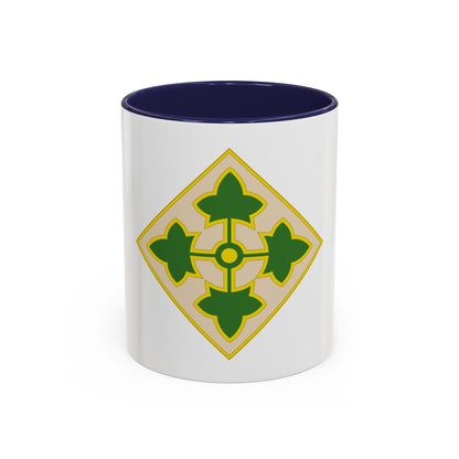 4th Infantry Division CSIB2 (U.S. Army) Accent Coffee Mug