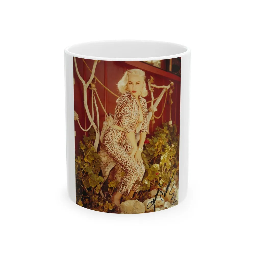 Jeanne Carmen #141 (Vintage Female Icon) White Coffee Mug-11oz-Go Mug Yourself