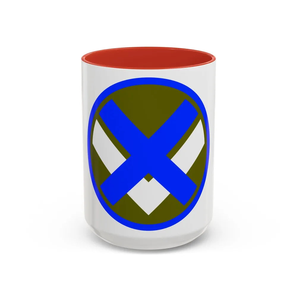 XV Corps (U.S. Army) Accent Coffee Mug-15oz-Red-Go Mug Yourself