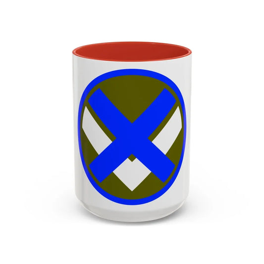 XV Corps (U.S. Army) Accent Coffee Mug-15oz-Red-Go Mug Yourself