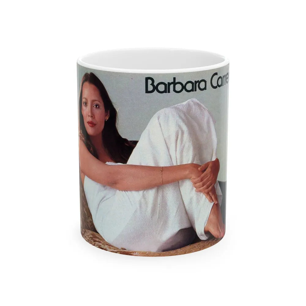 Barbara Carrera #124 (Vintage Female Icon) White Coffee Mug-11oz-Go Mug Yourself