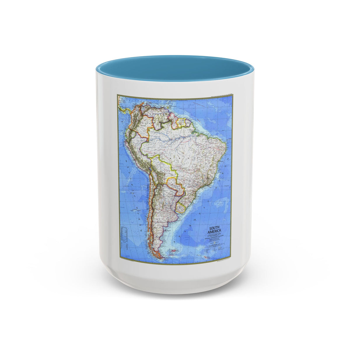 South America (1972) (Map) Accent Coffee Mug