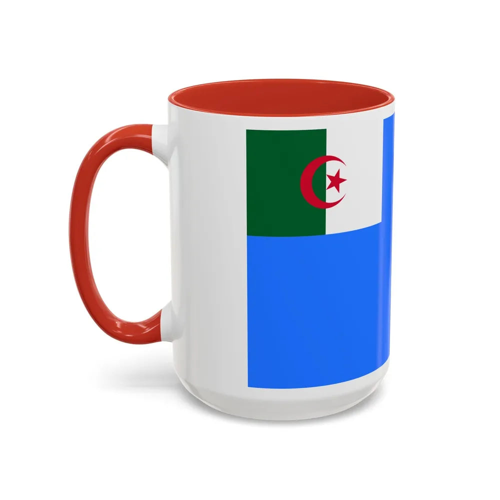 Naval Jack of Algeria - Accent Coffee Mug-Go Mug Yourself