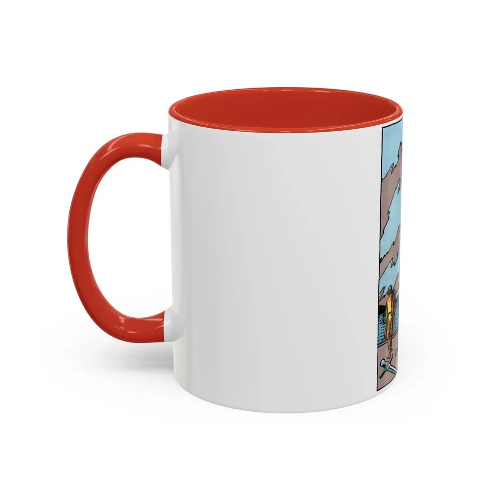 The 5 of Swords (Tarot Card) Accent Coffee Mug-Go Mug Yourself