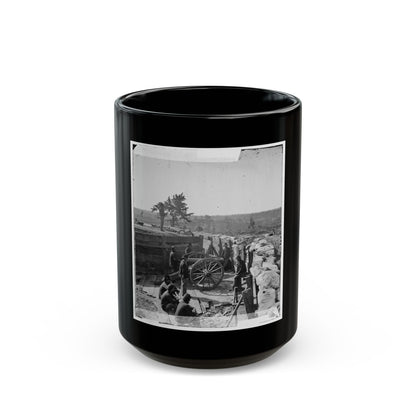 Atlanta, Ga. Federal Soldiers By Gun In Captured Fort (U.S. Civil War) Black Coffee Mug