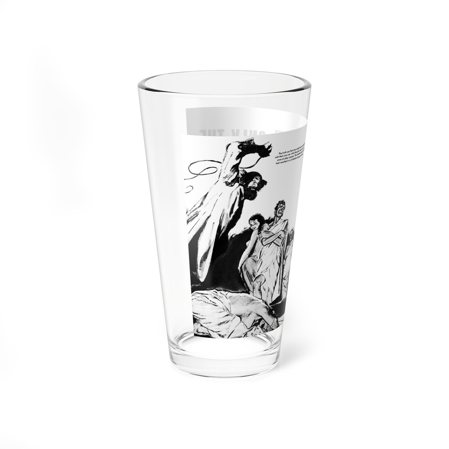 Only The Greeks Have A Word For It, True Men Stories, Deember 1971 (Magazine Illustration) Pint Glass 16oz