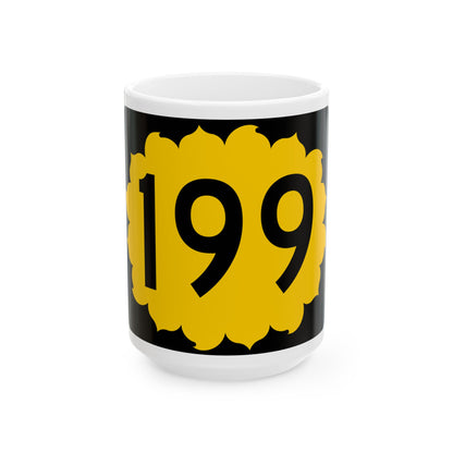 K-199 (Kansas) (Road Sign) White Coffee Mug