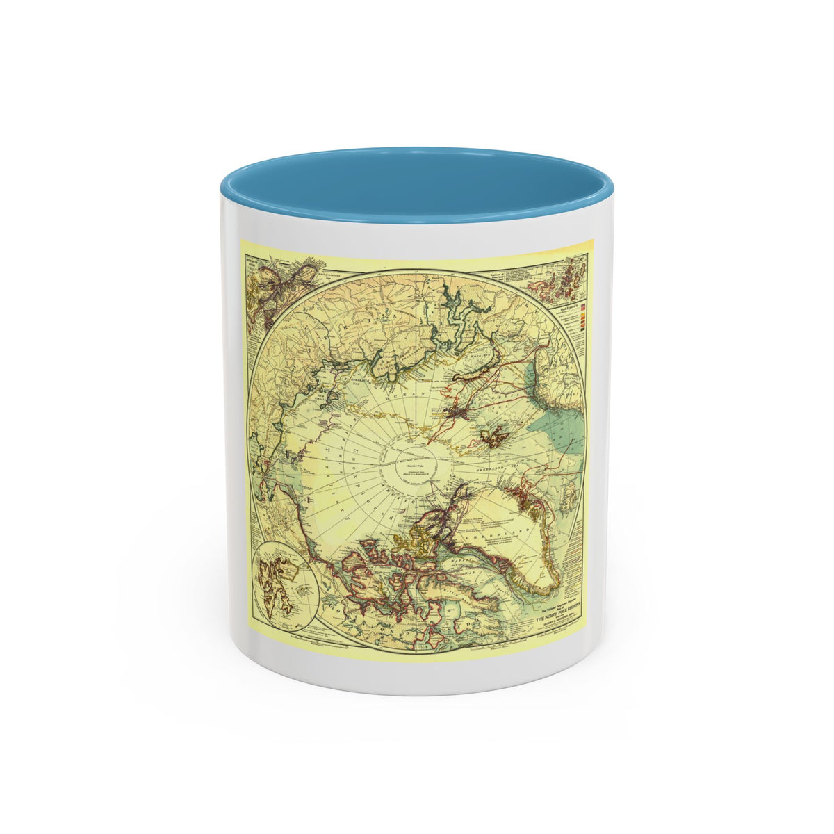 North Pole (1907) (Map) Accent Coffee Mug