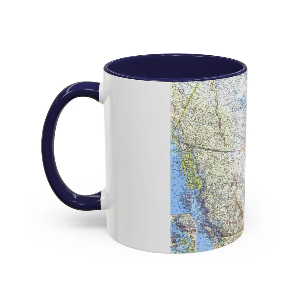 Canada - Western (1966) (Map) Accent Coffee Mug-Go Mug Yourself